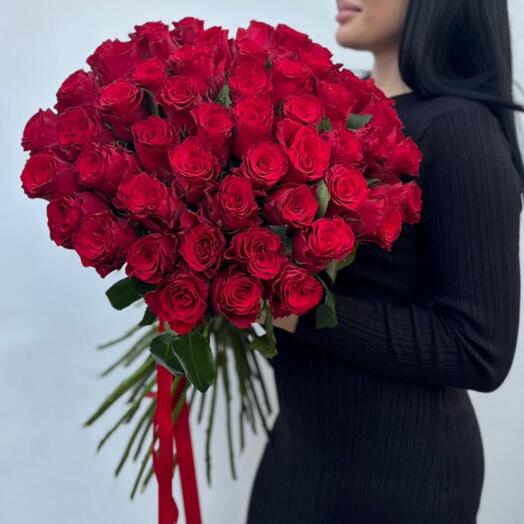 51 красная роза  🌹 🌹🌹🌹🌹