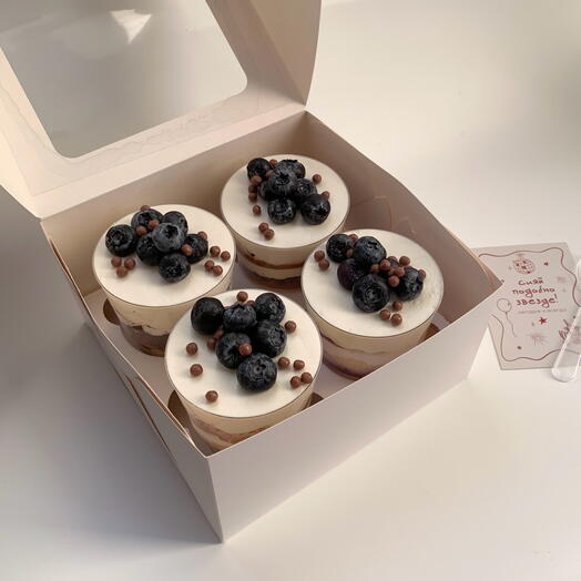 Набор трайфлов 4 шт с голубикой