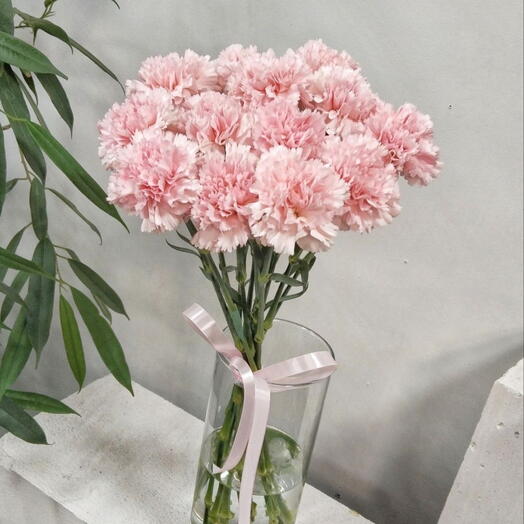 Нежно розовый монобукет из Диантусов