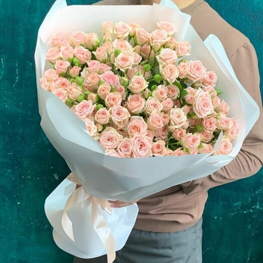 Кустовые розы 35 шт