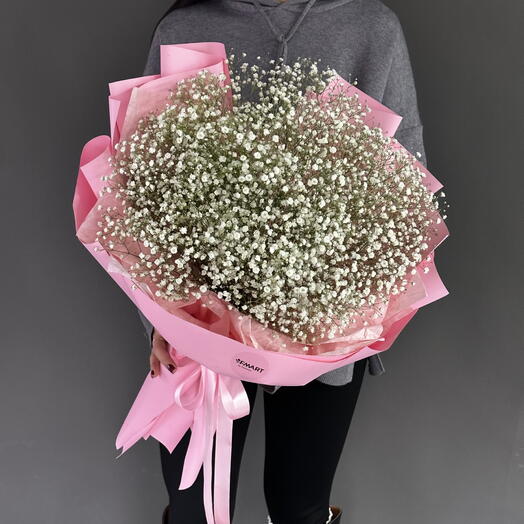 Букет облако из белой гипсофилы