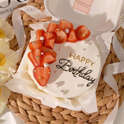 Бенто-торт "Happy Birthday" на день рождения, маме, подруге, жене, бабушке, коллеге