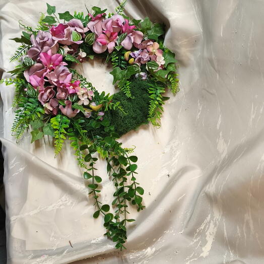 Венок розово-зеленый