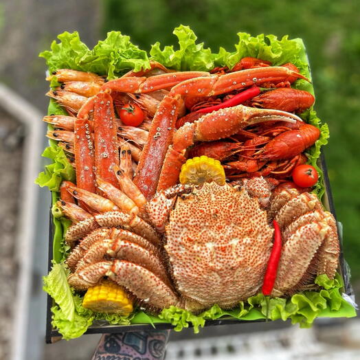 Мужской букет/бокс с морепродуктами
