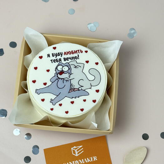 Бенто торт «Я буду любить тебя вечно !» 14 февраля