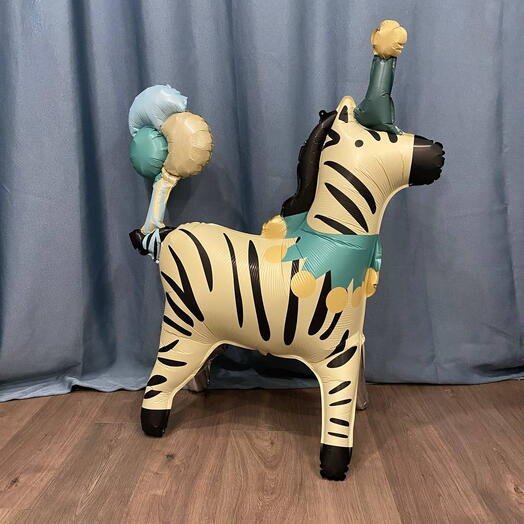 Шар 3D «Зебра в колпачке» цирк