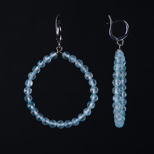 Серьги Ирис Топаз Rh+ (EAR1145)