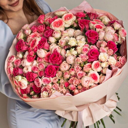 🩷WOW букет из 39 веток кустовых роз🩷🩷