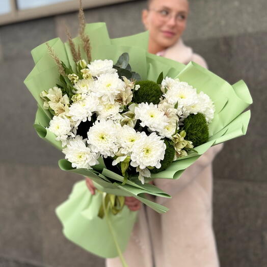 Букет «Изумрудное сердце» 💚🍀 для самых стильных девушек 🌷