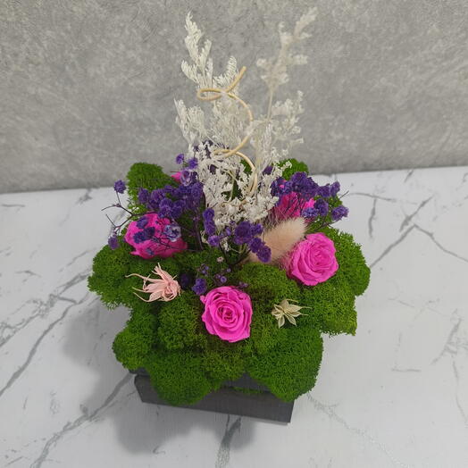 Букет -комплимент в ящике