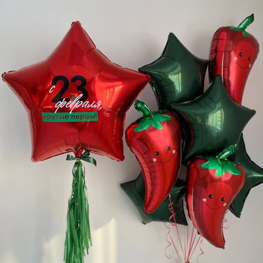 Воздушные шары на 23 февраля «2»