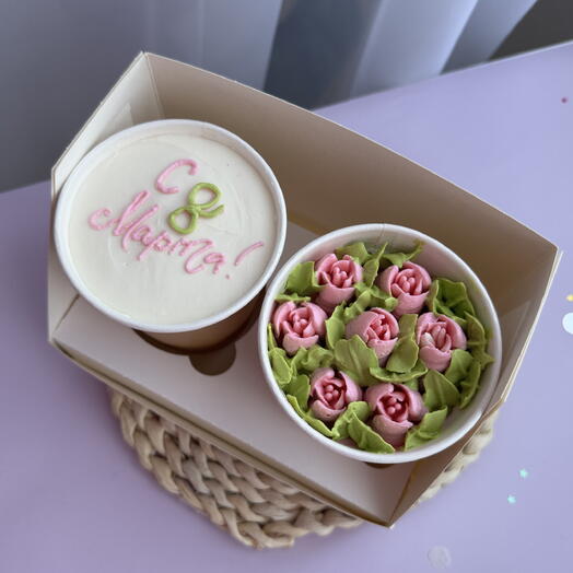 Торт в стакане бенто торт 8 марта маме девушке