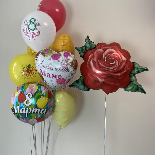 Воздушные шары на 8 марта маме (15)