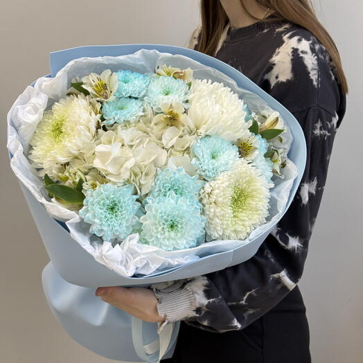 Букет в голубых тонах