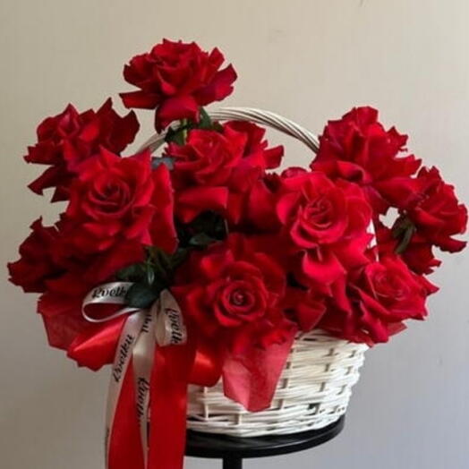 Корзина с цветами французский роза🌹