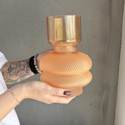Ваза стеклянная orange