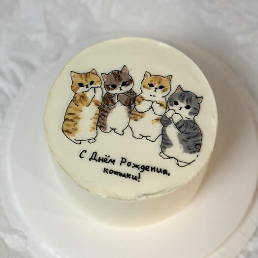 Торт с котиками