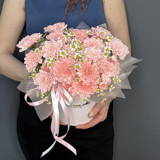 Мини презент из хризантемы