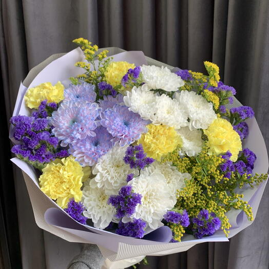 Фиолетово-желтый букетик💜💛