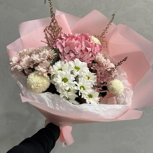 Букет хризантемой розовый 🌸