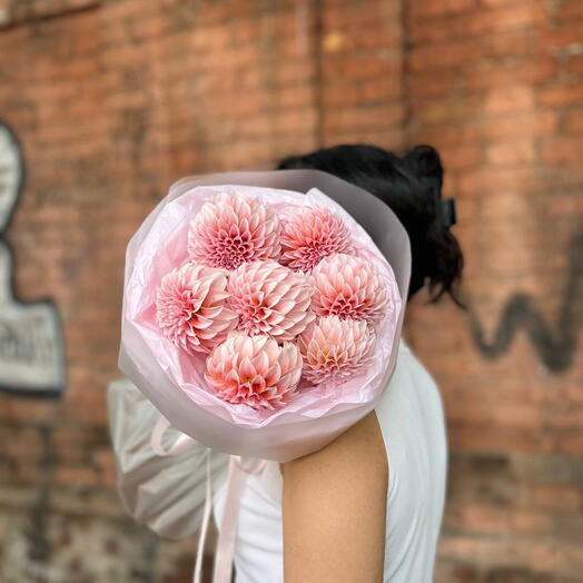 7 Peach dahlias