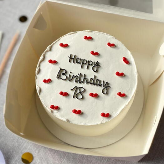 Бенто торт средний на день рождения 700-750г «happy birthday 18»