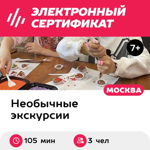 Подарочный сертификат Мастер-класс В Тишине и выставка Большая Страна, 1 взросл и 2 детей, будни