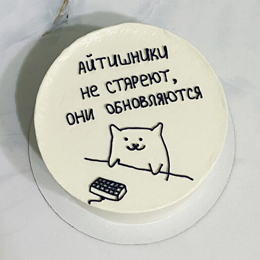 Бенто-торт «Айтишники не стареют, они обновляются»