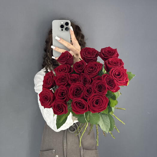 Монобукет🌹 Ред Наоми 21 шт