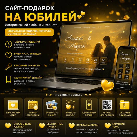 Сайт - Подарок на юбилей 🎁