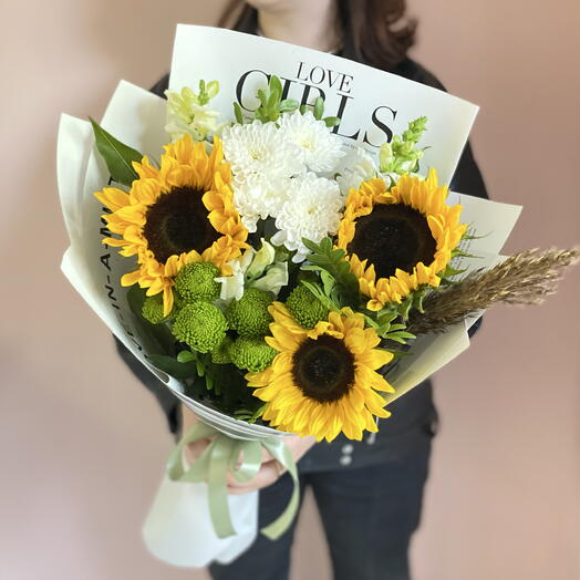 Букет с подсолнухами 🌻