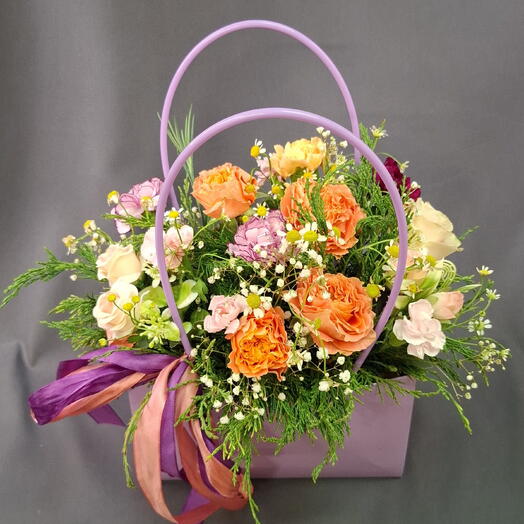Сумка с рыжими розами 💐