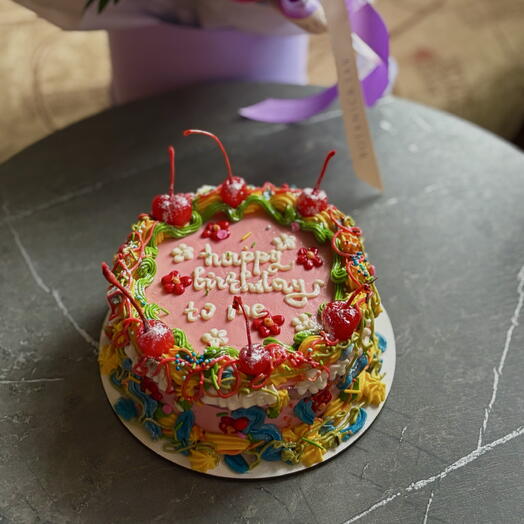 Дофаминовый Бенто торт на день рождения, Happy birthday to Me, маме, сестре, подруге, девушке, детский, жене, ламбет