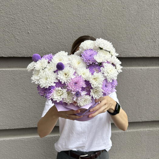 Композиция для школьника💜 подойдет и мальчику, и девочке 🩷 пушистая, стойкая хризантема «Алтай»