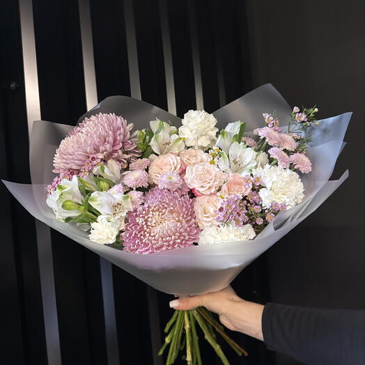 Букет с хризантемой💜
