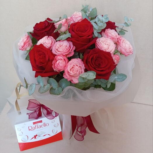Mix roses + Raffaello