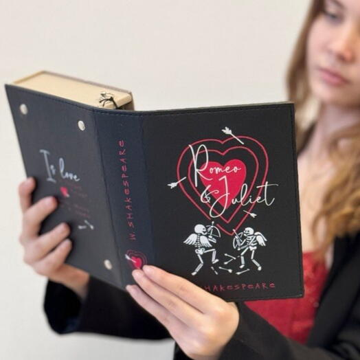 АРТ сумка КНИГА - РОМЕО И ДЖУЛЬЕТТА / клатч - бокс / кросс боди /оригинальный аксессуар подуге / премиальный подарок