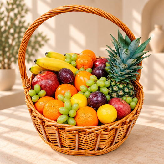 Cesta de frutas "vitamina" / peso: 10,5 kg / Tamaño: 40*33*66 / fruta fresca / set de regalo / cesta de regalo