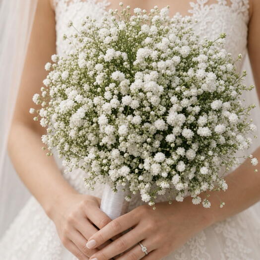 Ramo de novia de gypsophila