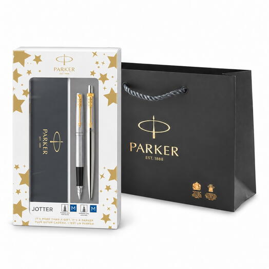Набор Parker Jotter (шариковая и перьевая ручки) подарок мужчине, выпускнику, преподавателю, руководителю