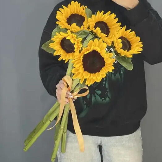 Монобукет🌻 Подсолнух 5 шт