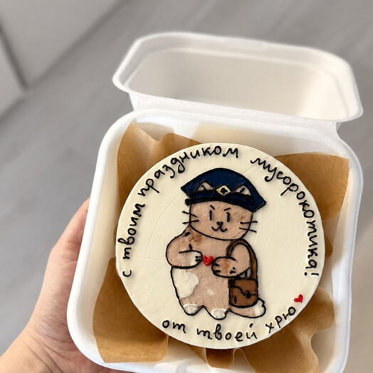 Бенто торт с рисунком котика
