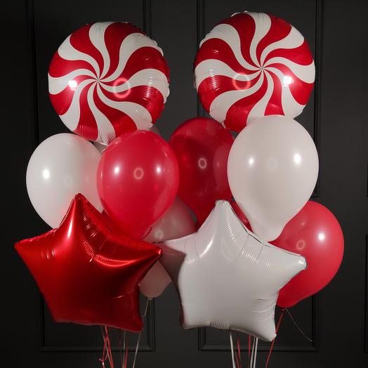 Composition for the new year with lollipops