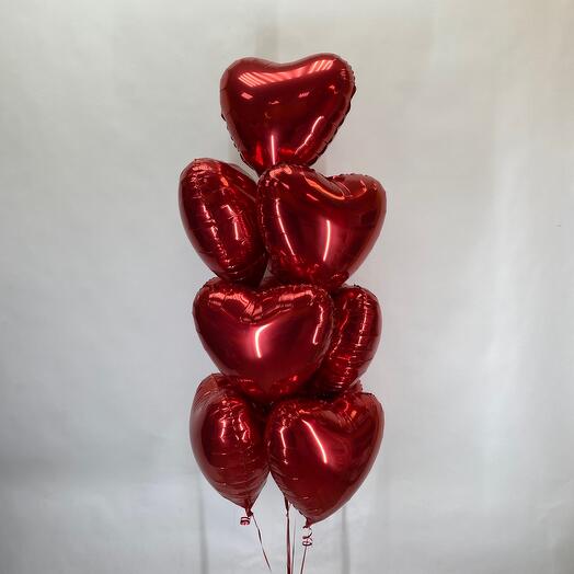 10 red hearts