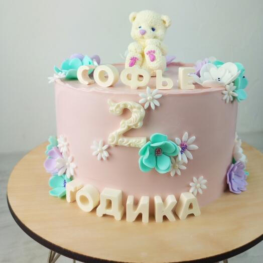 Торт на день рождения с Мишкой