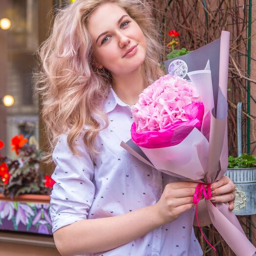 Букет Розовая гортензия