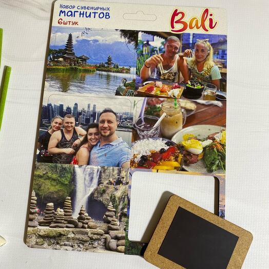 Photomagnets made of wood - 6 pieces