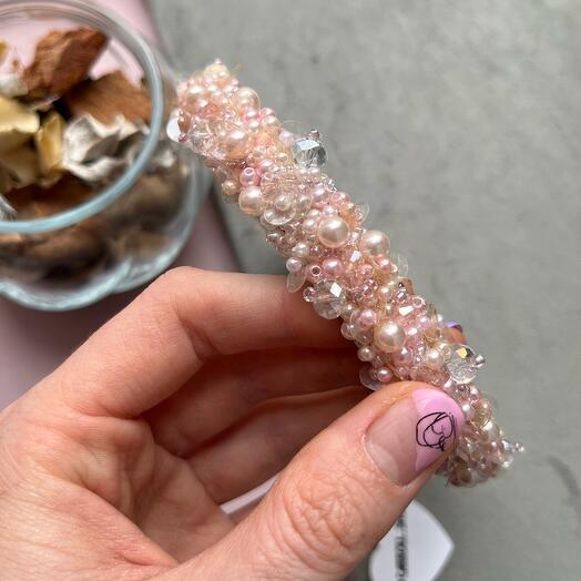 Обьемный ободок с вышивкой