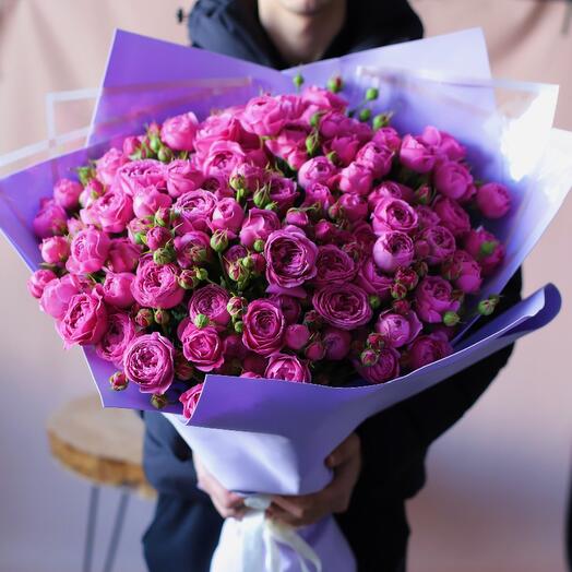 Bouquet of peony roses Misty Bubbles