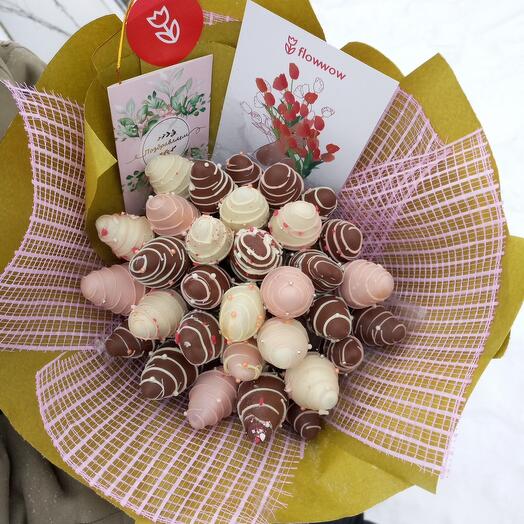 Букет из🍓 клубники в шоколаде🍓 бельгийском
